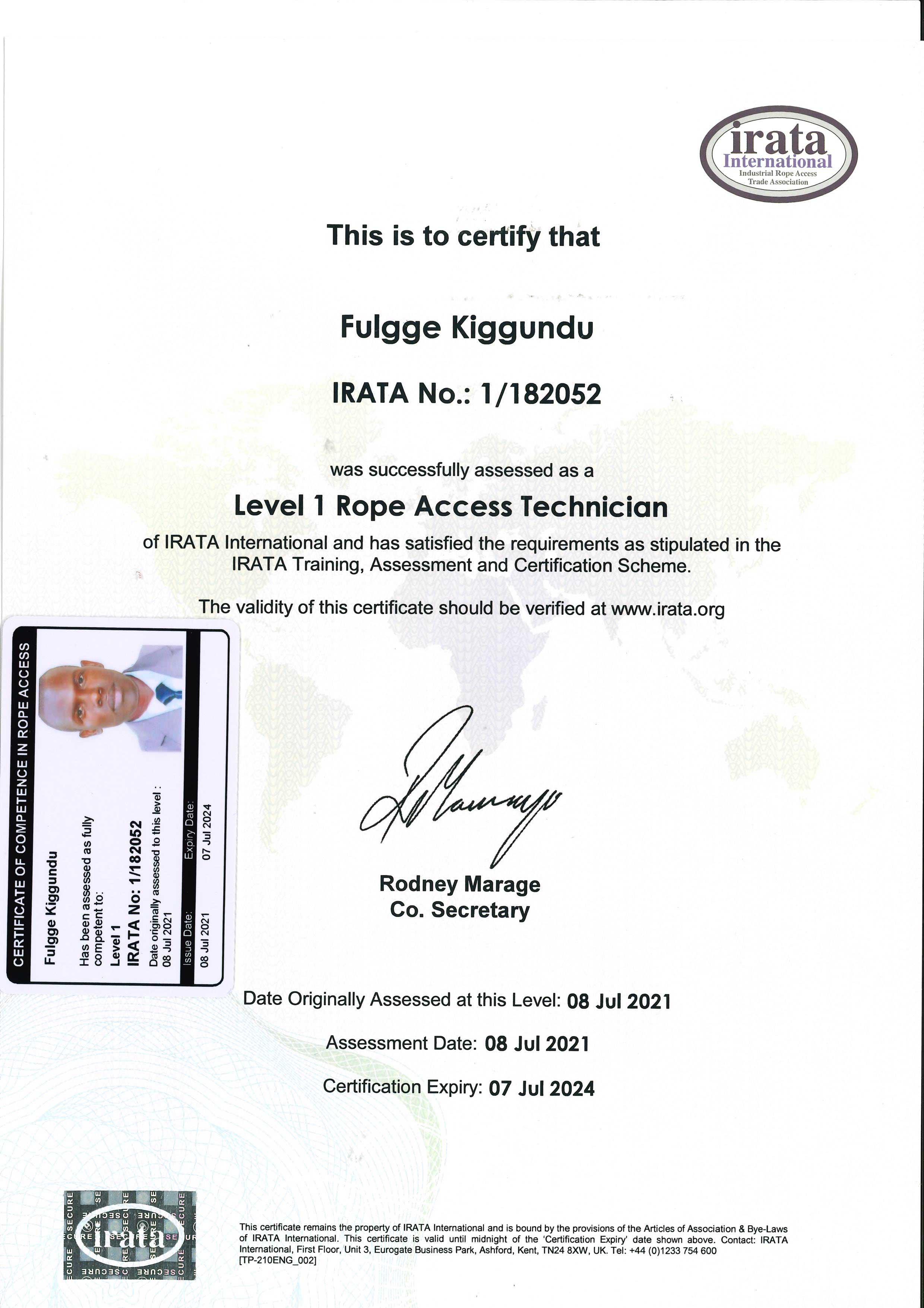 certificate